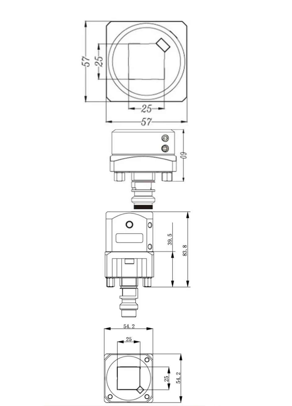 25mm Square Electrode Holder ER-010607